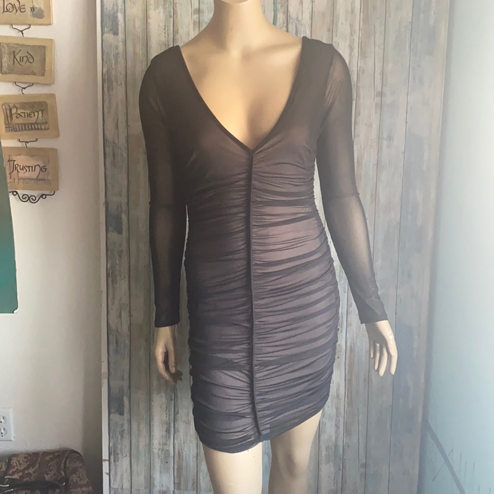 Black Sheer dress / A + Ellen / Size M